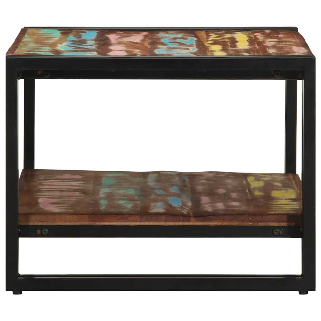 vidaXL Couchtisch Mehrfarbig 70x50x38 cm Altholz Massivholz