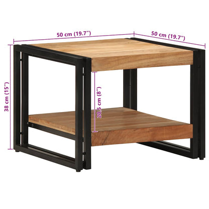 vidaXL Couchtisch 50x50x38 cm Massivholz Akazie