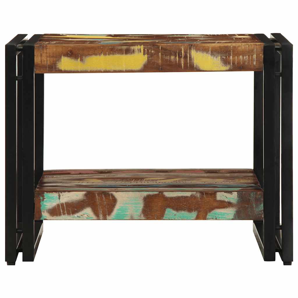 vidaXL Couchtisch Mehrfarbig 50x50x38 cm Altholz Massivholz