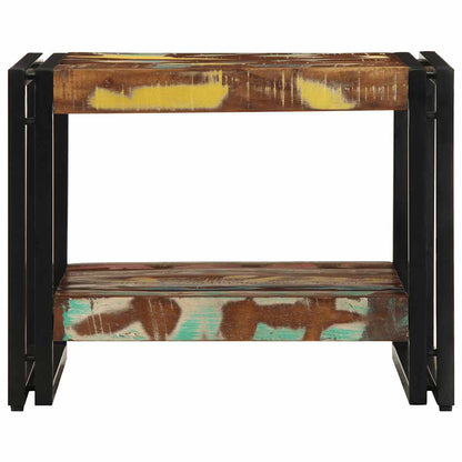 vidaXL Couchtisch Mehrfarbig 50x50x38 cm Altholz Massivholz