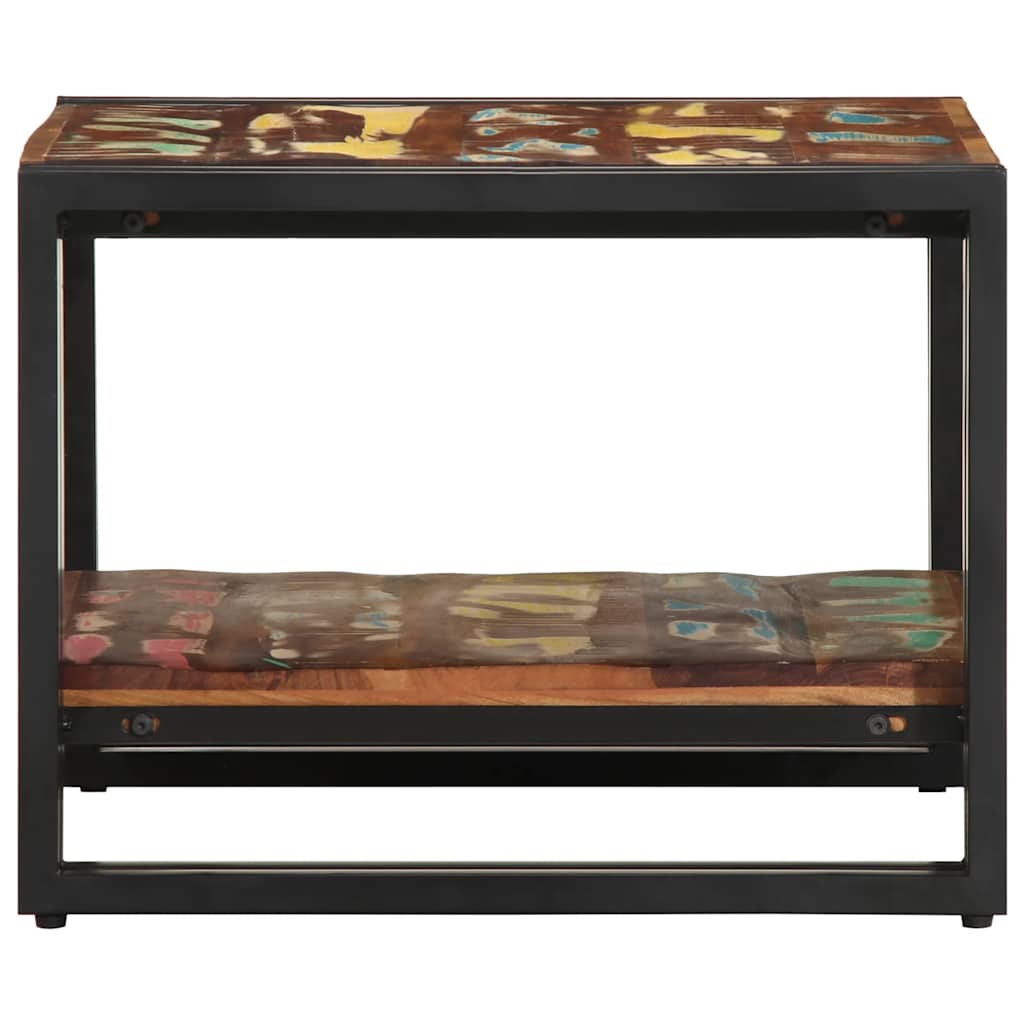 vidaXL Couchtisch Mehrfarbig 50x50x38 cm Altholz Massivholz