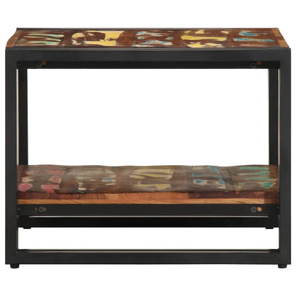 vidaXL Couchtisch Mehrfarbig 50x50x38 cm Altholz Massivholz