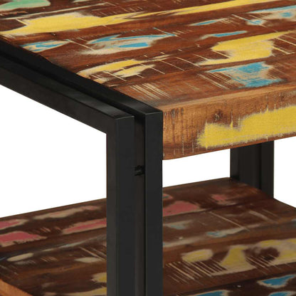 vidaXL Couchtisch Mehrfarbig 50x50x38 cm Altholz Massivholz