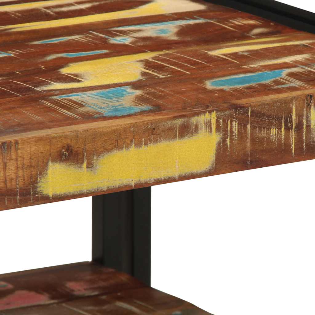 vidaXL Couchtisch Mehrfarbig 50x50x38 cm Altholz Massivholz