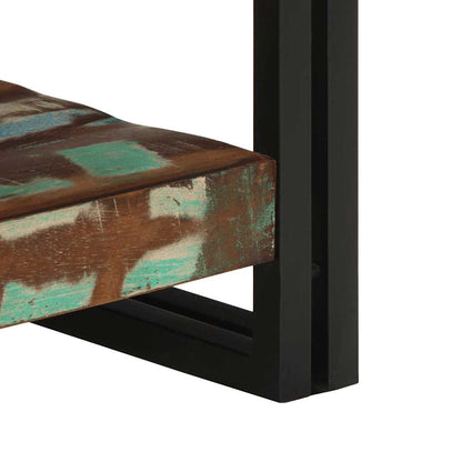 vidaXL Couchtisch Mehrfarbig 50x50x38 cm Altholz Massivholz