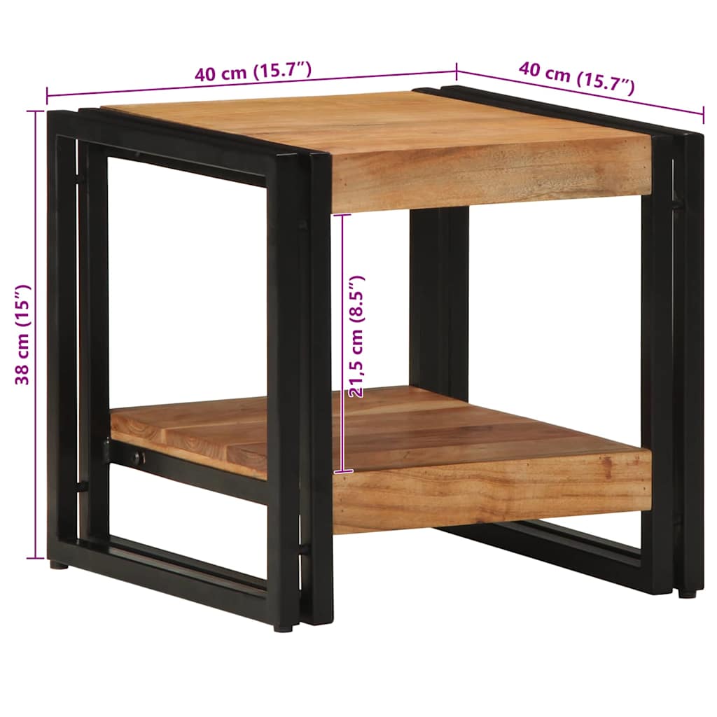 vidaXL Couchtisch Braun 40 x 40 x 38 cm Massivholz Akazie