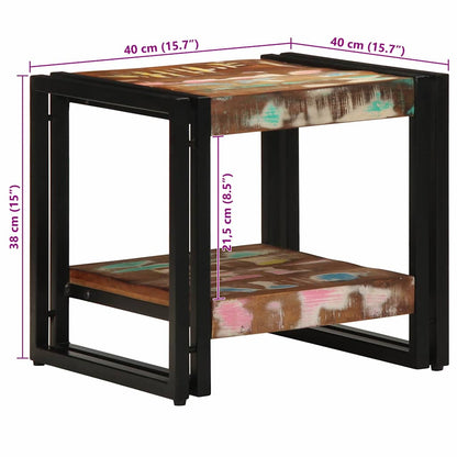 vidaXL Couchtisch 40 x 40 x 38 cm Massives upgecyceltes Holz