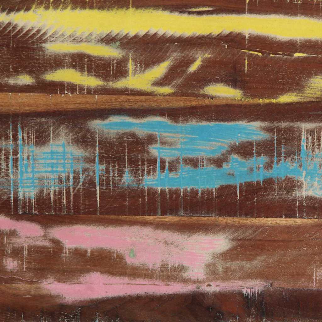 Couchtisch 40 x 40 x 38 cm Massives upgecyceltes Holz