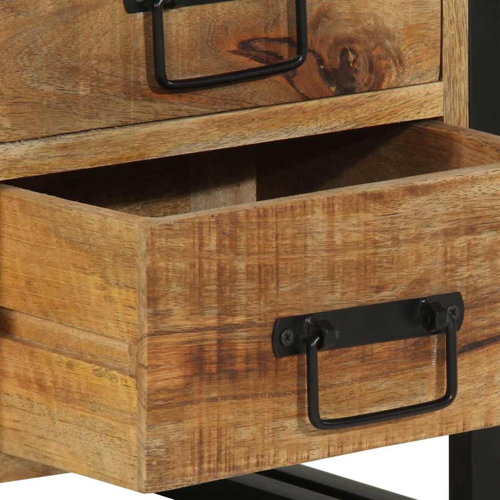 vidaXL Nachttisch Braun 40 x 40 x 59 cm Massivholz Mango