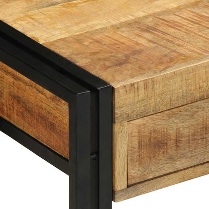 vidaXL Konsolentisch mit Regal Braun 90 x 33 x 75 cm Massivholz Mango