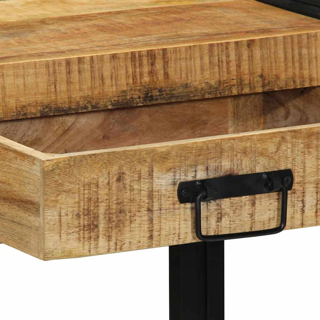 vidaXL Konsolentisch mit Regal Braun 90 x 33 x 75 cm Massivholz Mango