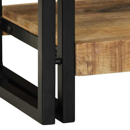 vidaXL Konsolentisch mit Regal Braun 90 x 33 x 75 cm Massivholz Mango