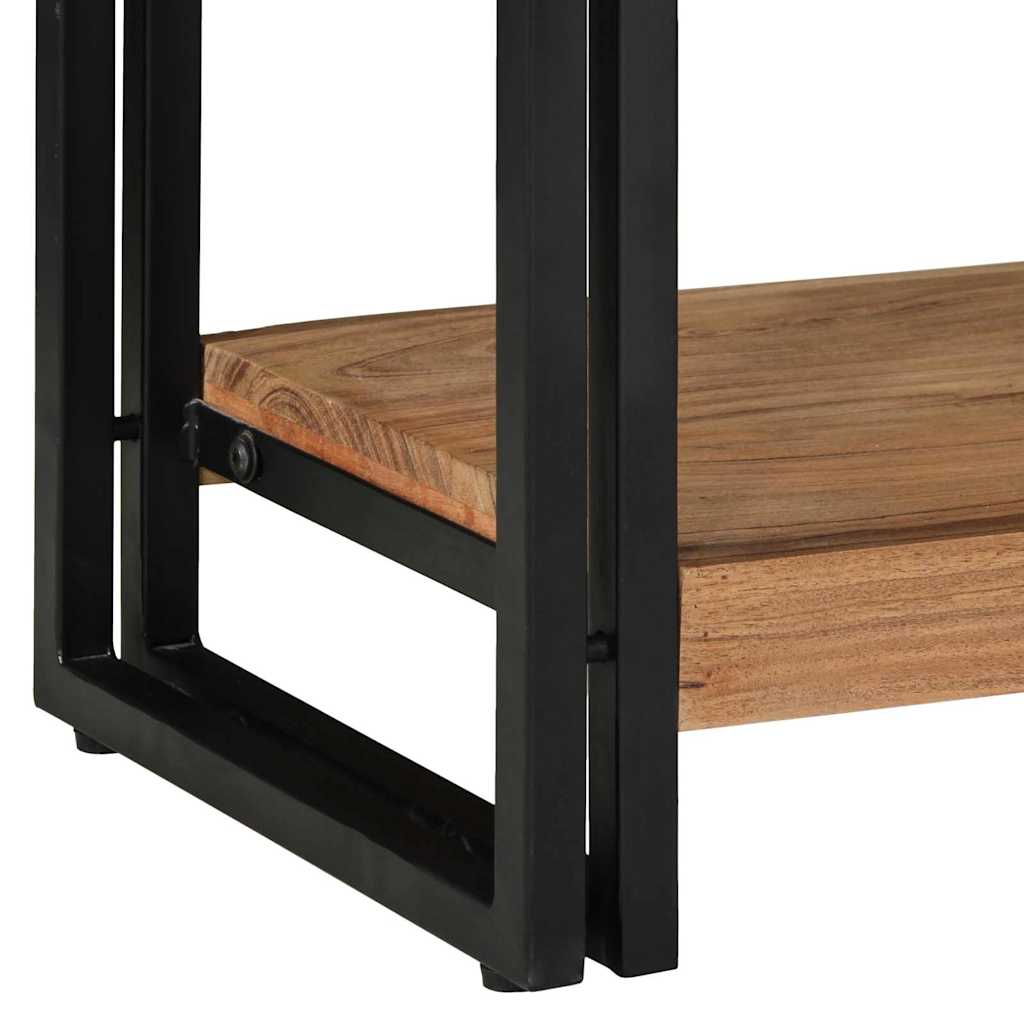 vidaXL Konsolentisch mit Regal Braun 90 x 33 x 75 cm Massivholz Akazie