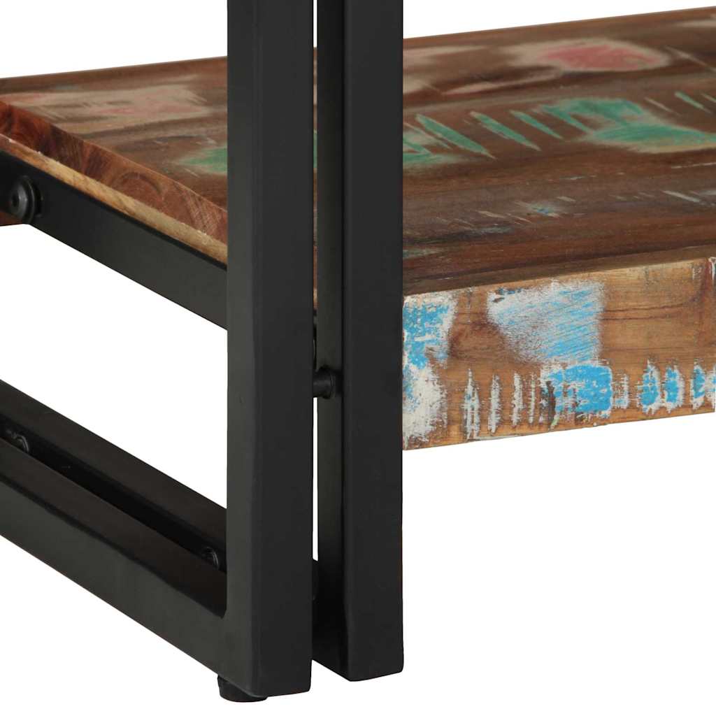 vidaXL Konsolentisch mit Regal Mehrfarbig Massives upgecyceltes Holz