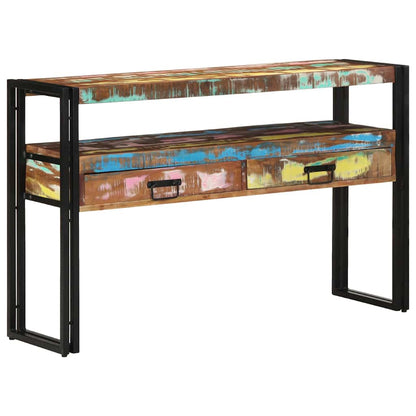 vidaXL Table console 120 x 33 x 75 cm Bois massif de récupération