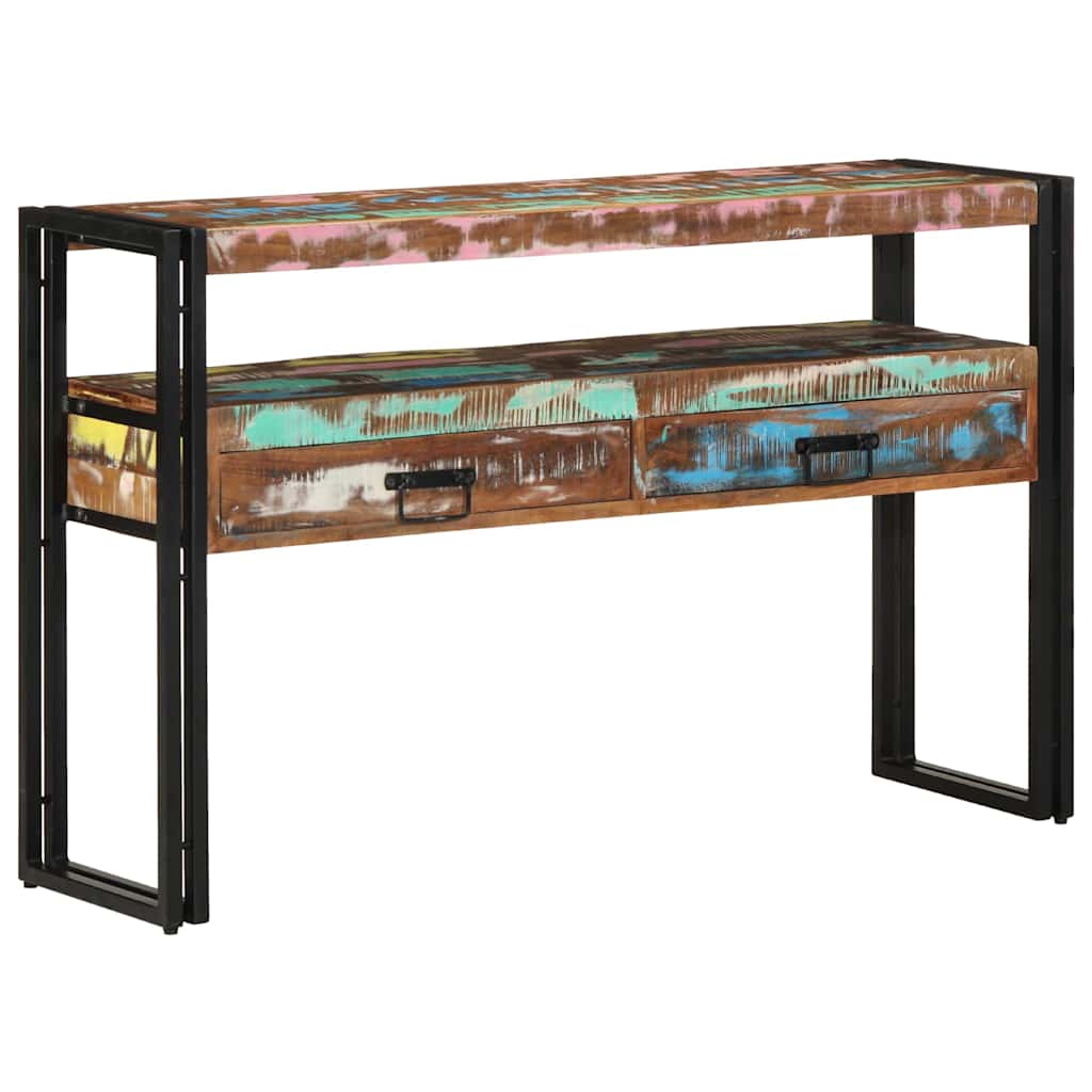 vidaXL Table console 120 x 33 x 75 cm Bois massif de récupération