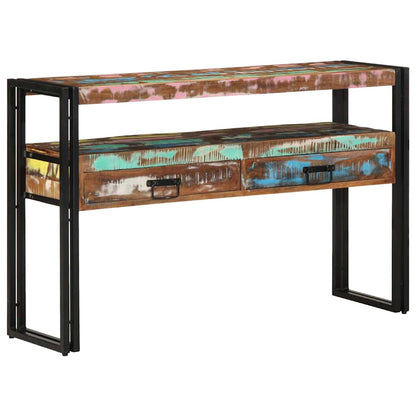 vidaXL Table console 120 x 33 x 75 cm Bois massif de récupération