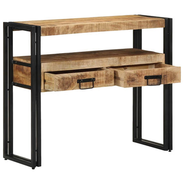 vidaXL Console avec étagère marron 90 x 33 x 75 cm, bois de manguier massif
