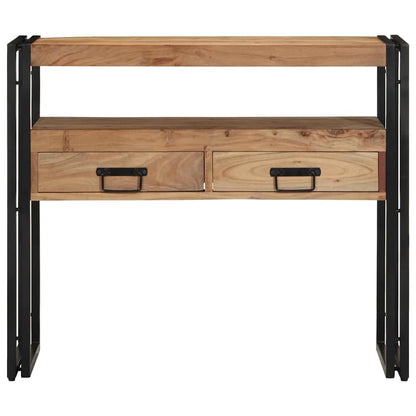 vidaXL Console avec étagère marron 90 x 33 x 75 cm Bois d'acacia massif