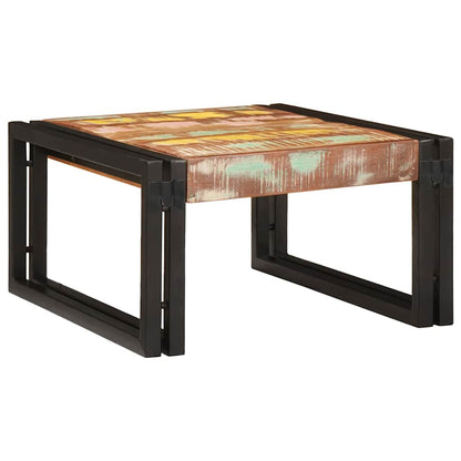 vidaXL Badregal mit Regal Mehrfarbig 60 x 50 x 23 cm Massives Altholz