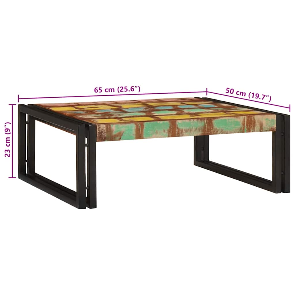 vidaXL Badregal mit Regal Mehrfarbig 65 x 50 x 23 cm Massives Altholz