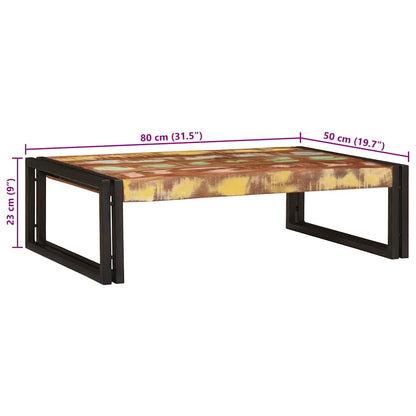vidaXL Badregal mit Regal Mehrfarbig 80 x 50 x 23 cm Massives Altholz