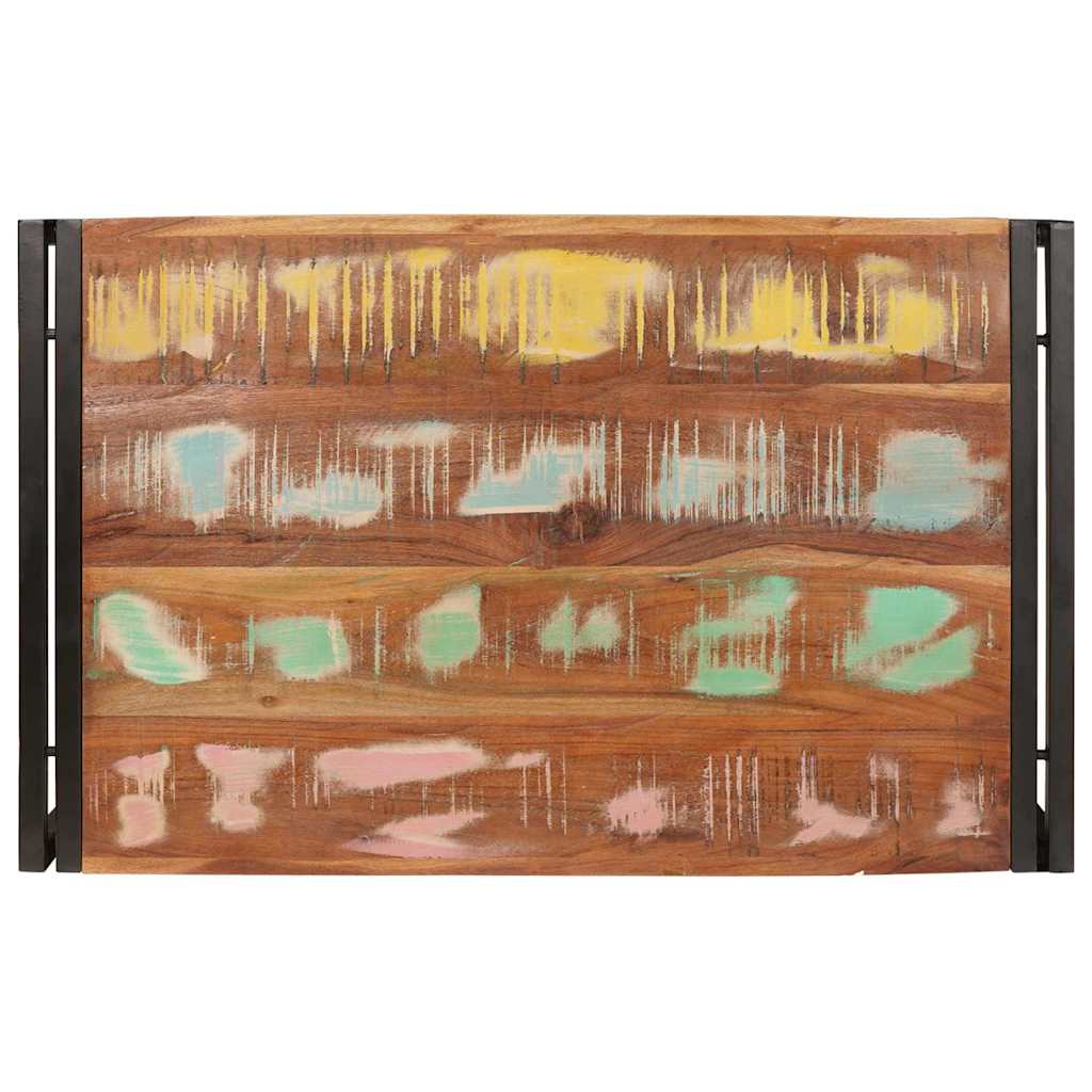vidaXL Badregal mit Regal Mehrfarbig 80 x 50 x 23 cm Massives Altholz