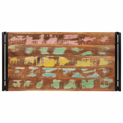 vidaXL Badregal mit Regal Mehrfarbig 100 x 50 x 23 cm Massives Altholz