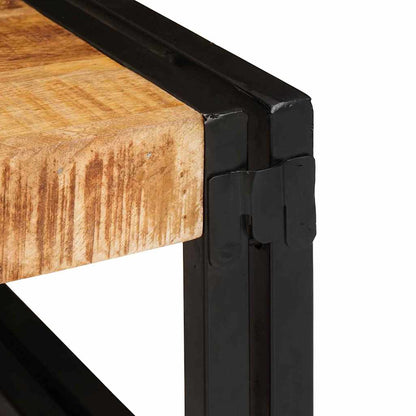 vidaXL Badregal Braun 120 x 50 x 23 cm Massives rohes Mangoholz