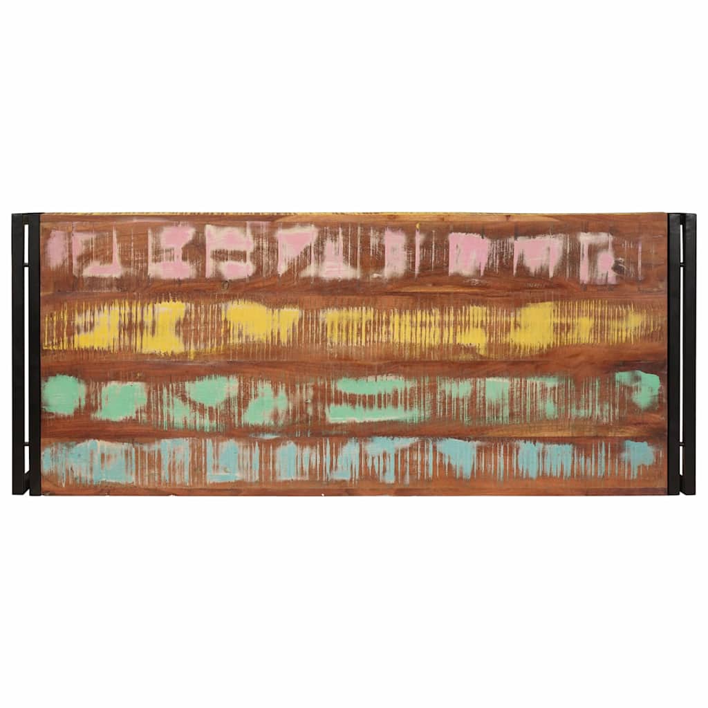 vidaXL Badregal mit Regal Mehrfarbig 120 x 50 x 23 cm Massives Altholz