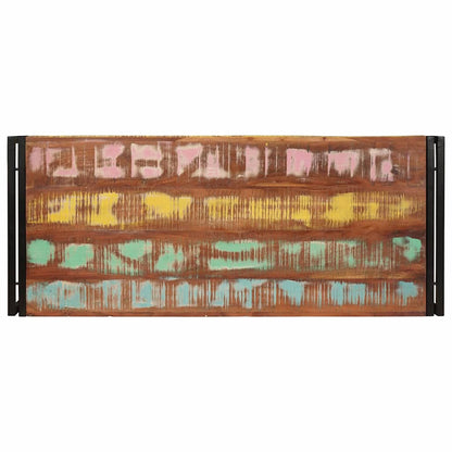vidaXL Badregal mit Regal Mehrfarbig 120 x 50 x 23 cm Massives Altholz