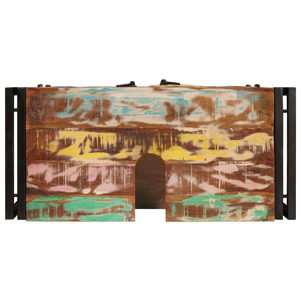 Waschbeckenunterschrank Mehrfarbig Massives upgecyceltes Holz