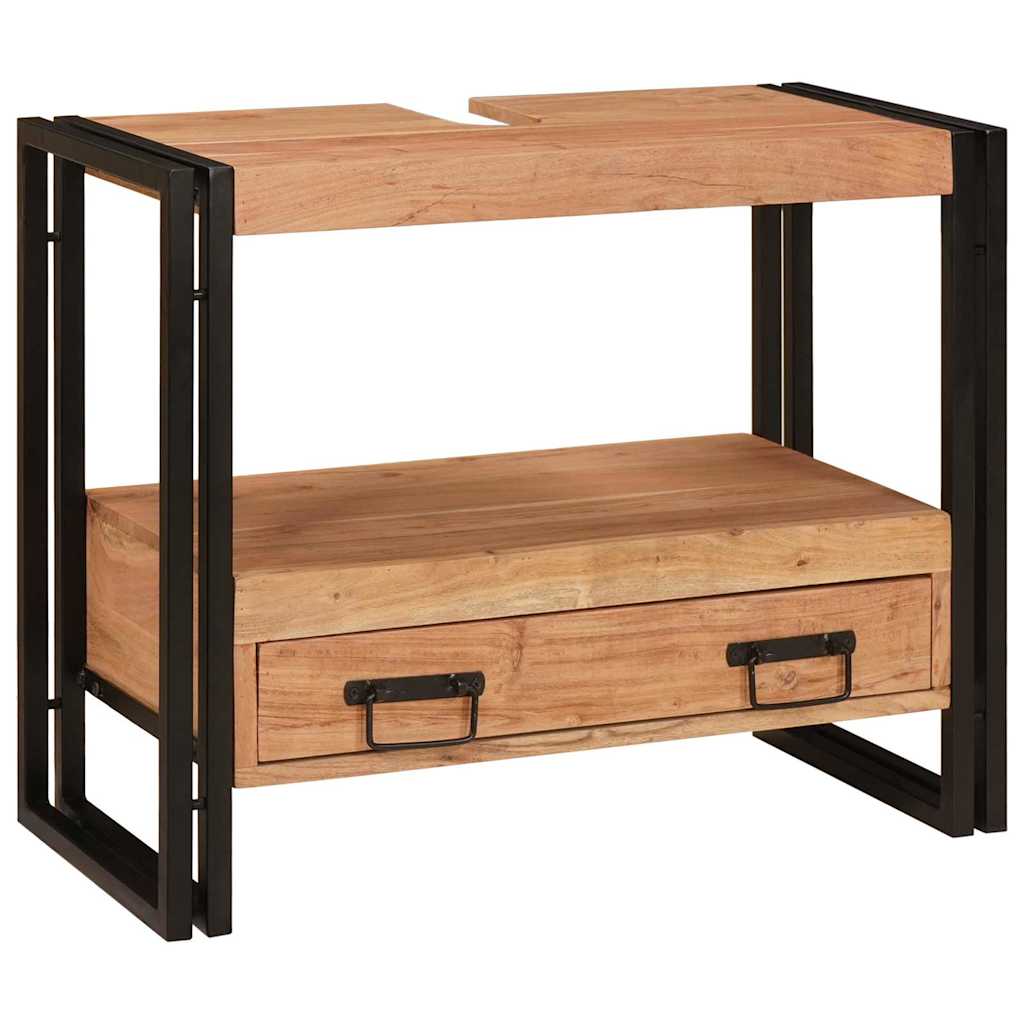 vidaXL Waschtischunterschrank Braun 71 x 33 x 58 cm Massivholz Akazie