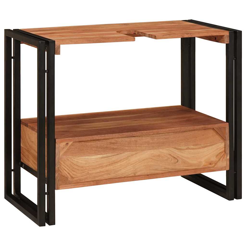 vidaXL Waschtischunterschrank Braun 71 x 33 x 58 cm Massivholz Akazie