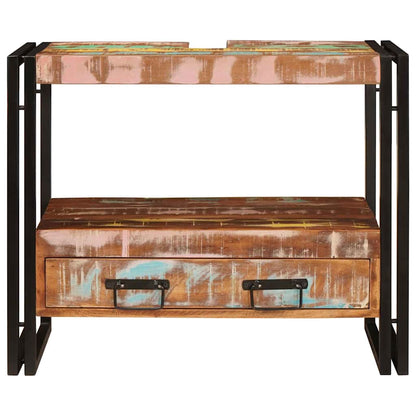 Waschtischunterschrank Mehrfarbig Massives upgecyceltes Holz