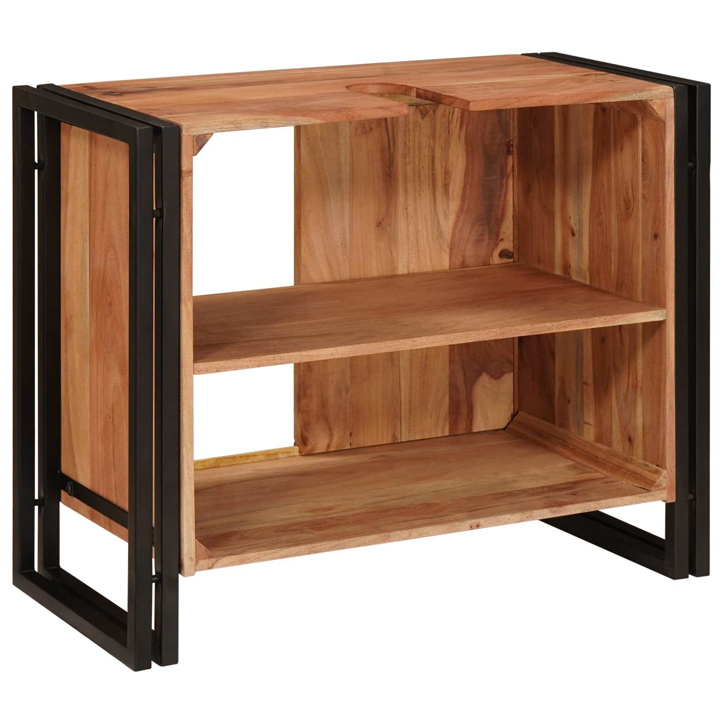 vidaXL Waschbeckenunterschrank Braun 71 x 33 x 58 cm Massivholz Akazie