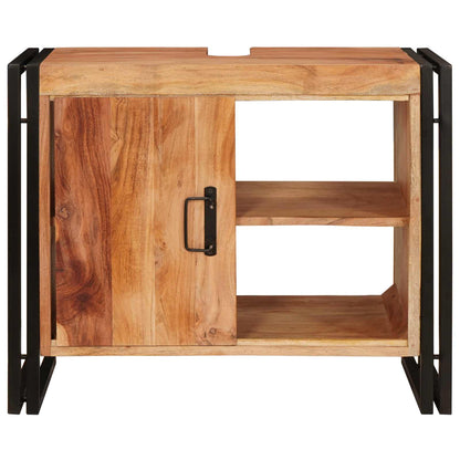 vidaXL Waschbeckenunterschrank Braun 71 x 33 x 58 cm Massivholz Akazie