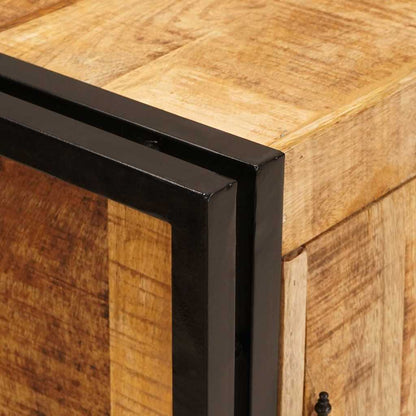 vidaXL Nachttisch Braun 66 x 35 x 76 cm Massives, grobes Mangoholz