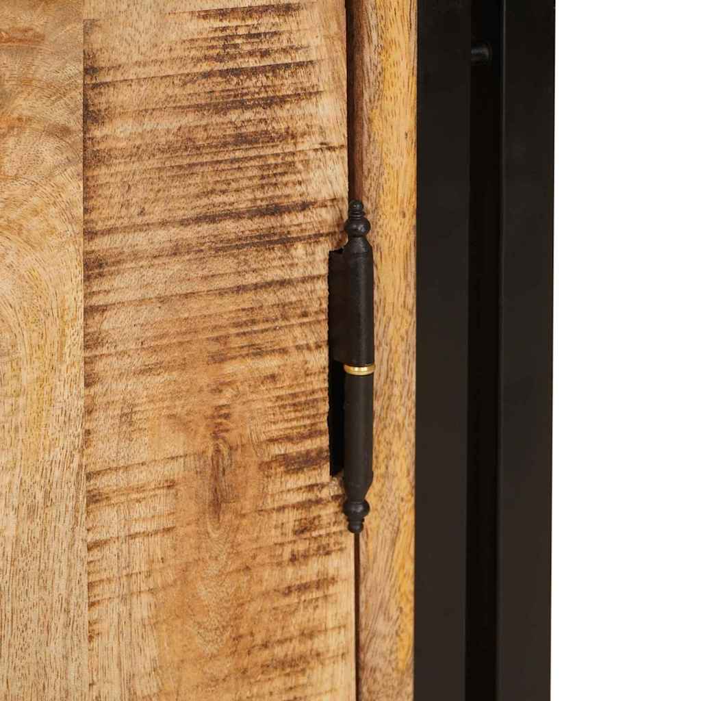 vidaXL Nachttisch Braun 66 x 35 x 76 cm Massives, grobes Mangoholz