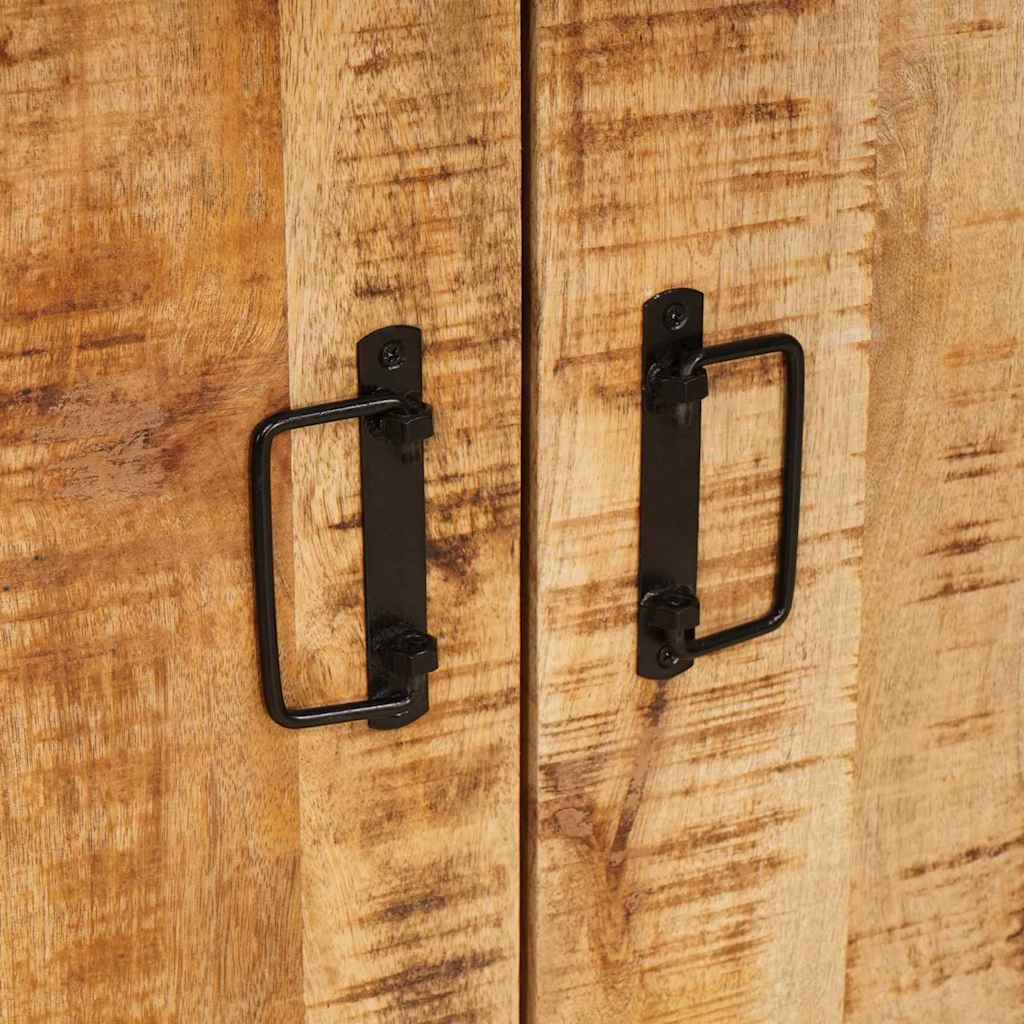 vidaXL Nachttisch Braun 66 x 35 x 76 cm Massives, grobes Mangoholz