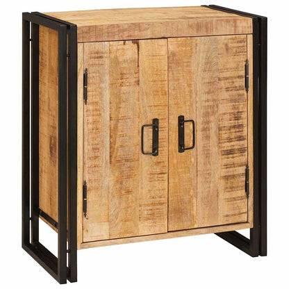 vidaXL Nachttisch Braun 66 x 35 x 76 cm Massives, grobes Mangoholz