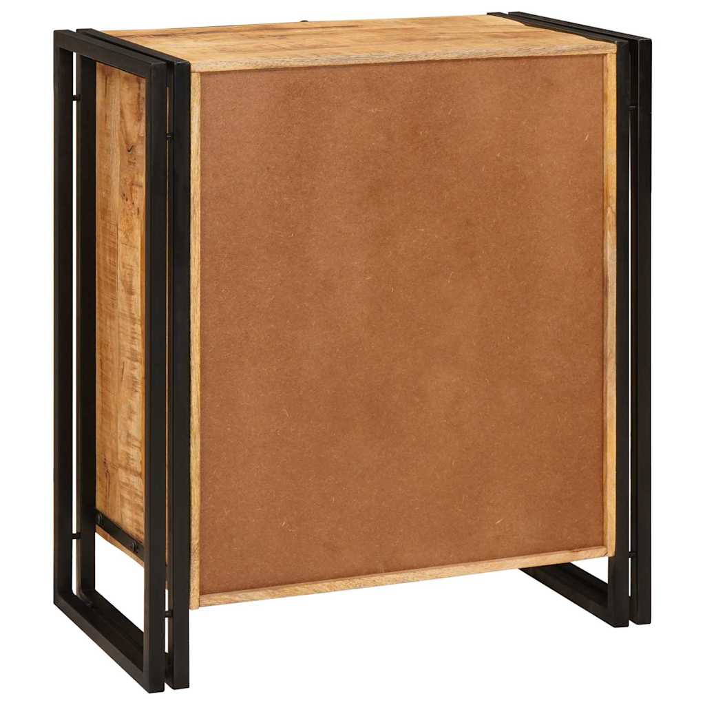 vidaXL Nachttisch Braun 66 x 35 x 76 cm Massives, grobes Mangoholz