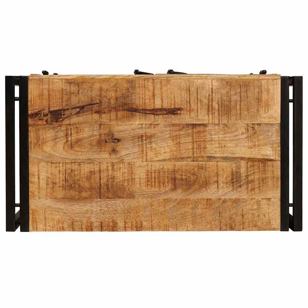 vidaXL Nachttisch Braun 66 x 35 x 76 cm Massives, grobes Mangoholz