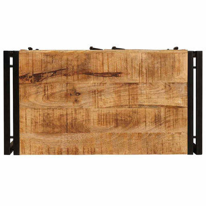 vidaXL Nachttisch Braun 66 x 35 x 76 cm Massives, grobes Mangoholz