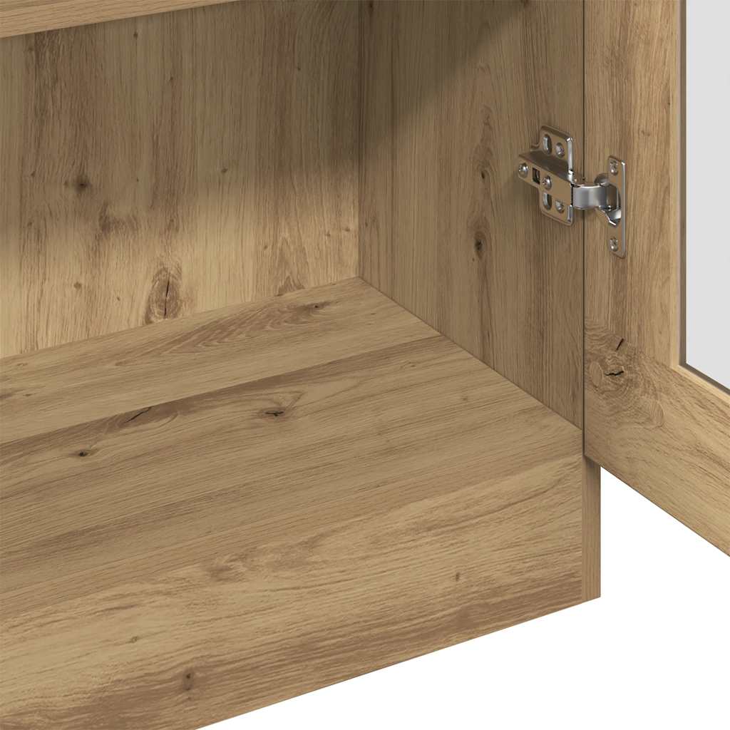 vidaXL Bahut chêne artisan 82,5 x 30,5 x 150 cm bois d'ingénierie
