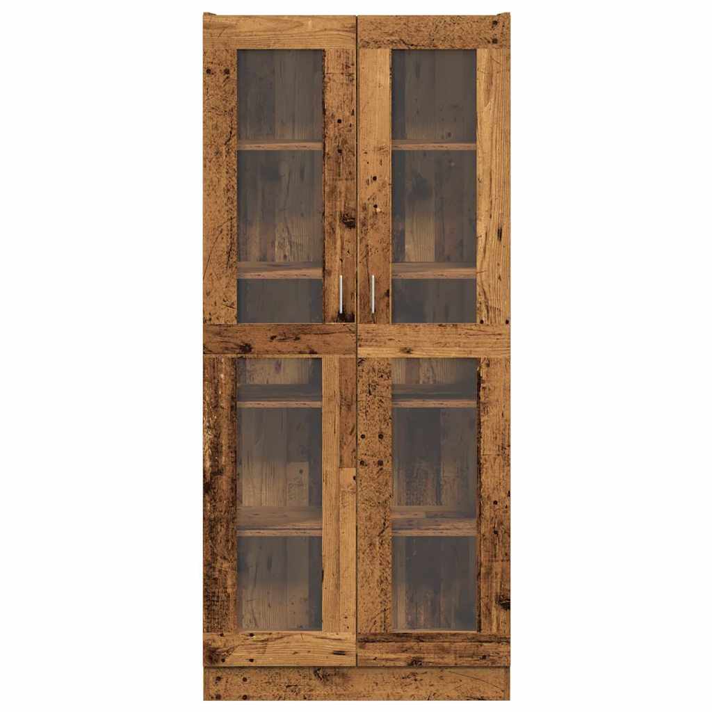 vidaXL Highboard Altholz-Optik 82,5x30,5x185 cm Holzwerkstoff