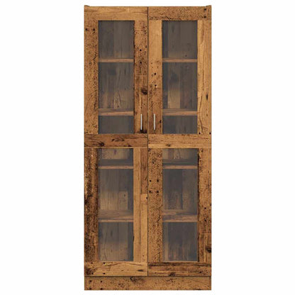 vidaXL Highboard Altholz-Optik 82,5x30,5x185 cm Holzwerkstoff