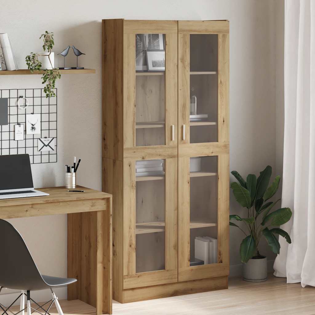 vidaXL Highboard Chêne Artisan 82,5x30,5x185 cm Bois d'ingénierie