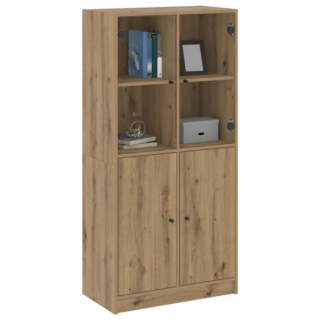 Highboard mit Türen Artisan-Eiche 68x37x142 cm Holzwerkstoff
