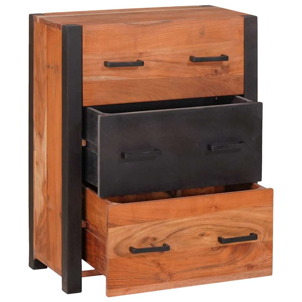 vidaXL Sideboard 3 pcs Braun 55 x 30 x 75 cm Massivholz Akazie